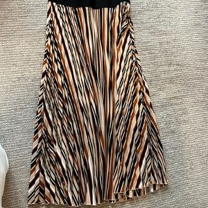 h and m pleated colorful midi skirt